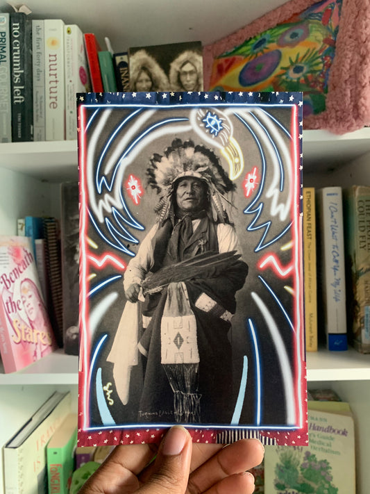 Turning Eagle - Lakota Chief - Native American Ancestor Collectable 5x7 Postcard
