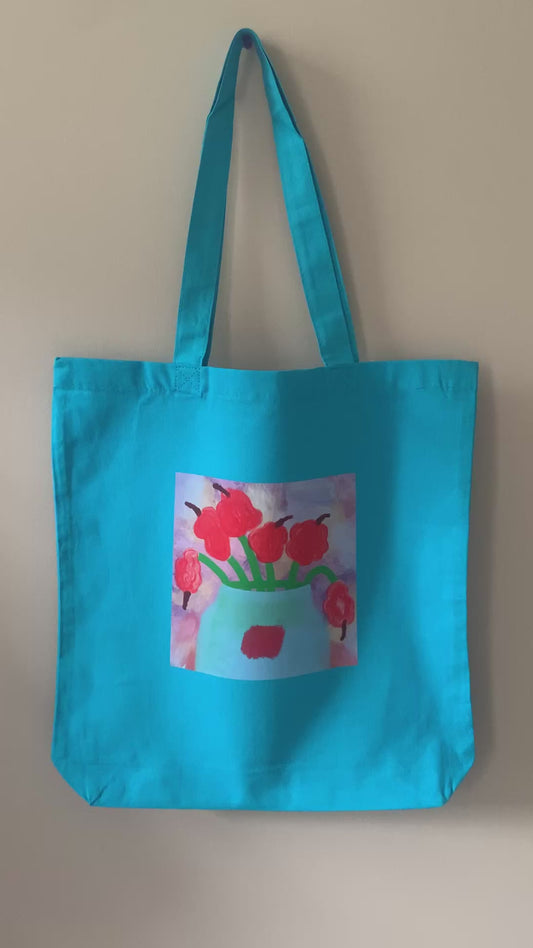 Flower Pot Large Tote Bag